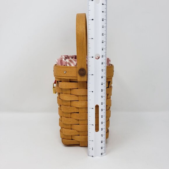 Longaberger Horizon of Hope Basket 1998 Liner Protector Gold Tone Charm - Picture 8 of 11